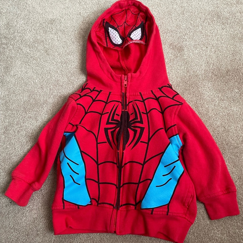 Toddler Spiderman sweatshirt zipper up